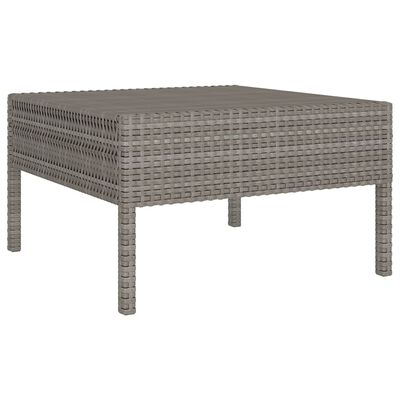 vidaXL Set de muebles de jardín 8 pzas y cojines ratán sintético gris