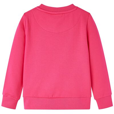 Sudadera infantil rosa chillón 116