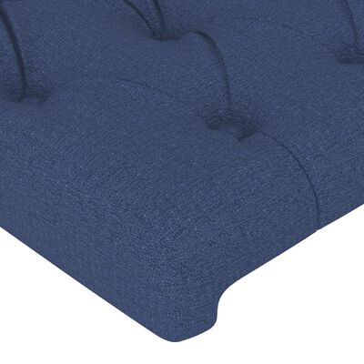 vidaXL Cabeceros 4 unidades de tela azul 90x7x78/88 cm