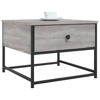 vidaXL Mesa de centro madera contrachapada gris Sonoma 51x51x40 cm