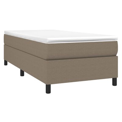 vidaXL Estructura de cama de tela gris taupe 90x200 cm