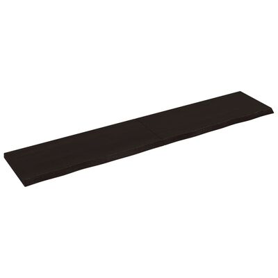 vidaXL Encimera de baño madera tratada marrón oscuro 200x40x(2-4) cm