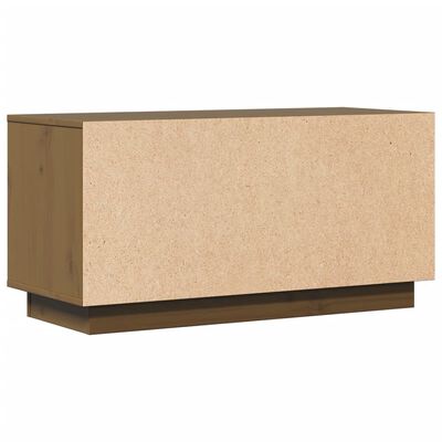 vidaXL Mueble de TV madera maciza de pino marrón miel 80x34x40 cm