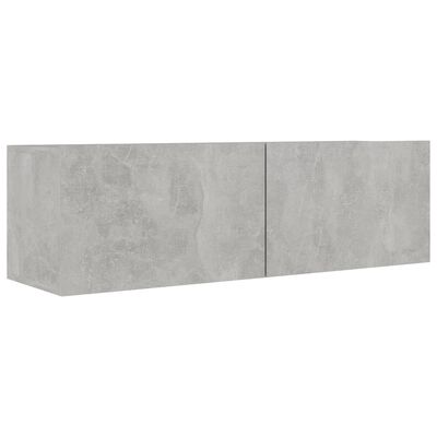 vidaXL Set de muebles de TV 8 pzas madera contrachapada gris hormigón