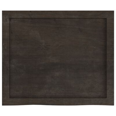 vidaXL Estante pared madera roble tratada marrón oscuro 60x50x(2-4) cm