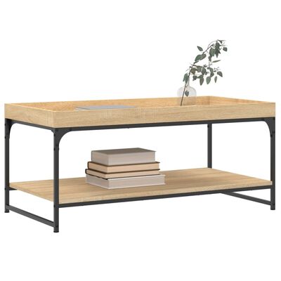 vidaXL Mesa de centro madera de ingeniería roble Sonoma 100x49x45 cm