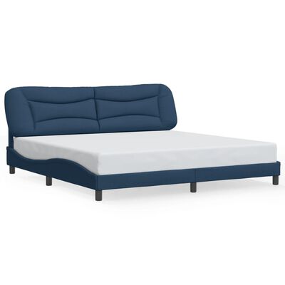 vidaXL Cama sin colchón tela azul 200x200 cm