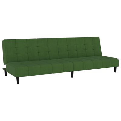 vidaXL Sofá cama de 2 plazas terciopelo verde oscuro