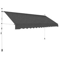 vidaXL Toldo retráctil de operación manual antracita 350 cm