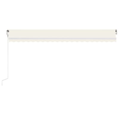 vidaXL Toldo automático con LED sensor de viento crema 500x350 cm