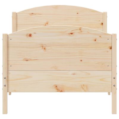 vidaXL Estructura de cama sin colchón madera maciza de pino 100x200 cm