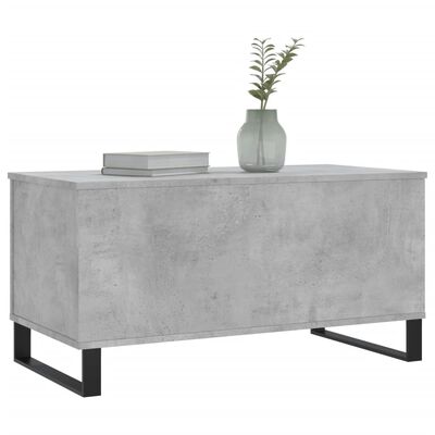 vidaXL Mesa de centro madera contrachapada gris hormigón 90x44,5x45 cm