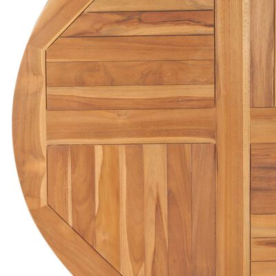 vidaXL Superficie de mesa redonda madera maciza de teca 2,5 cm 90 cm