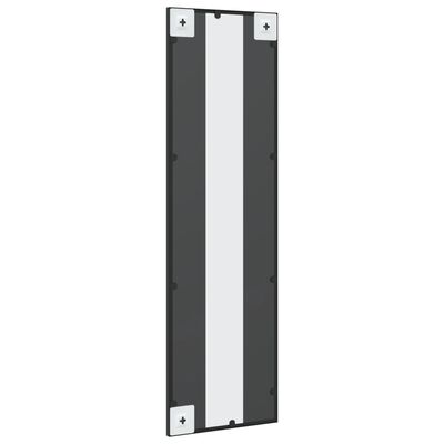 vidaXL Espejo de pared rectangular de hierro negro 30x100 cm