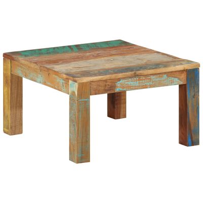 vidaXL Mesa de centro de madera maciza reciclada 60x60x35 cm