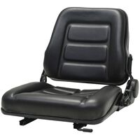 vidaXL Asiento de máquina elevadora y tractor respaldo ajustable negro