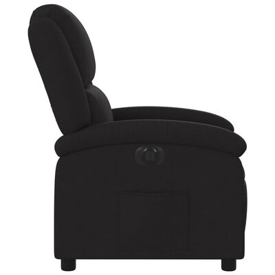 vidaXL Sillón reclinable eléctrico de tela negro