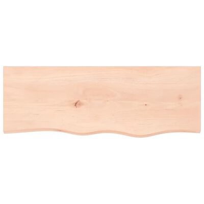 vidaXL Encimera de baño madera maciza sin tratar 80x30x(2-6) cm