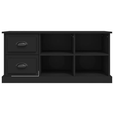 vidaXL Mueble de TV madera contrachapada negro 102x35,5x47,5 cm