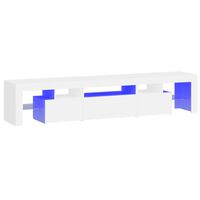 vidaXL Mueble de TV con luces LED blanco 200x36,5x40 cm