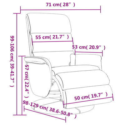 vidaXL Sillón reclinable masaje con reposapiés cuero sintético negro