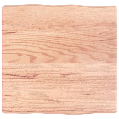 vidaXL Tablero mesa madera tratada borde natural marrón 40x40x(2-6) cm