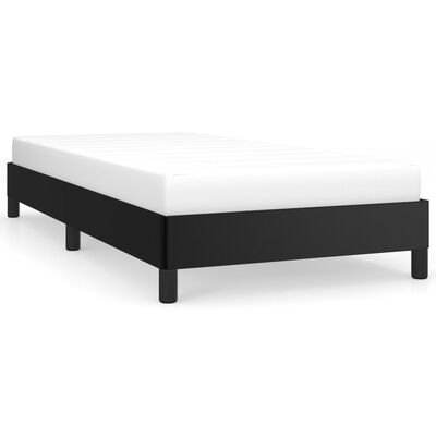 vidaXL Estructura de cama sin colchón cuero sintético negro 90x200 cm