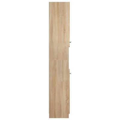 vidaXL Armario de baño madera ingeniería roble Sonoma 32x34x188,5 cm