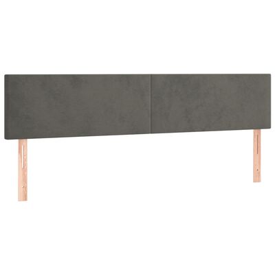 vidaXL Cama box spring con colchón terciopelo gris oscuro 200x200 cm