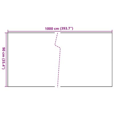 vidaXL Toldo para balcón ratán sintético marrón y negro 1000x90 cm