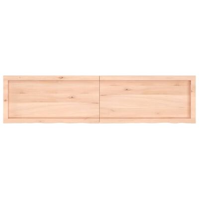 vidaXL Estante de pared madera maciza roble sin tratar 160x40x(2-4) cm