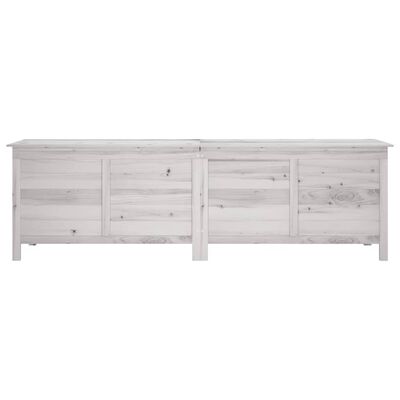 vidaXL Arcón de jardín madera maciza abeto blanco 198,5x50x56,5 cm