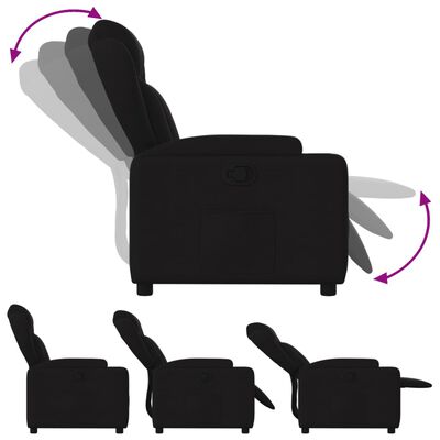 vidaXL Sillón reclinable de tela negro