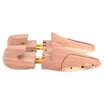 vidaXL Estirador de zapatos con calzador EU 42-43 madera maciza cedro