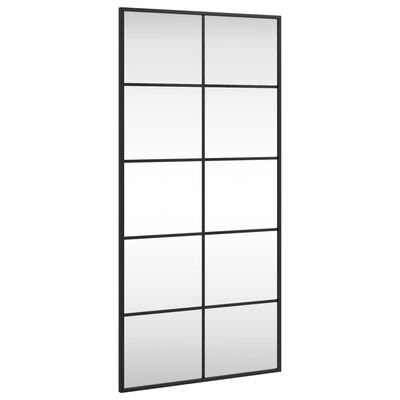 vidaXL Espejo de pared rectangular de hierro negro 50x100 cm