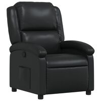 vidaXL Sillón reclinable de cuero sintético negro