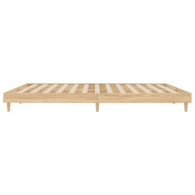 vidaXL Estructura de cama madera de ingeniería roble Sonoma 180x200 cm