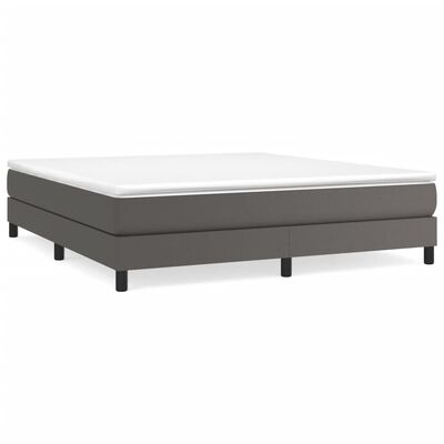 vidaXL Estructura de cama de cuero sintético gris 200x200 cm