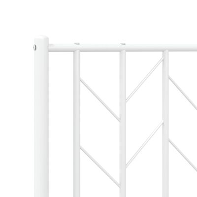 vidaXL Estructura cama sin colchón con estribo metal blanco 183x213 cm