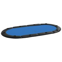 vidaXL Tablero de póquer plegable para 10 jugadores azul 208x106x3 cm