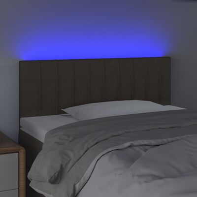 vidaXL Cabecero con LED de tela gris taupe 100x5x78/88 cm