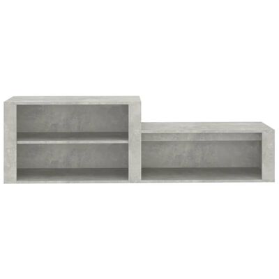 vidaXL Mueble zapatero madera contrachapada gris hormigón 150x35x45 cm