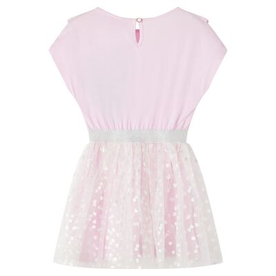 Vestido infantil volantes rosa claro 116