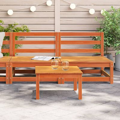 vidaXL Sofás jardín sin reposabrazos 2 uds madera marrón 70x70x67 cm