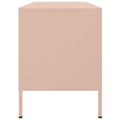 vidaXL Mueble de TV de acero rosa 100,5x39x50,5 cm