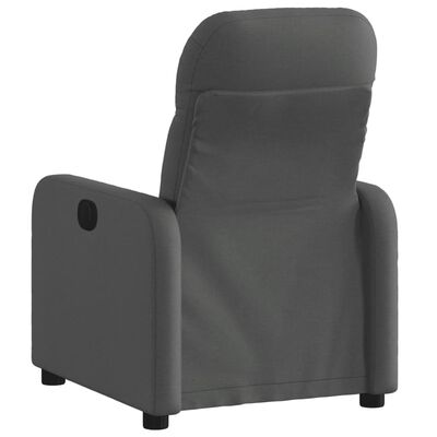 vidaXL Sillón reclinable de tela gris oscuro