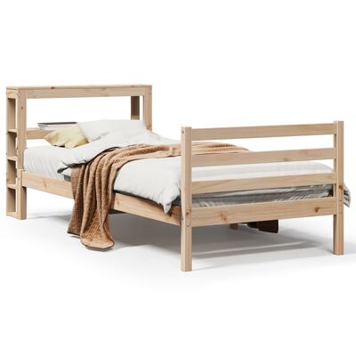 vidaXL Estructura de cama sin colchón madera maciza de pino 90x200 cm