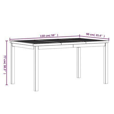 vidaXL Juego de comedor para jardín 3 pzas madera maciza de teca