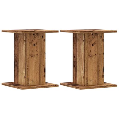 vidaXL Soportes altavoces 2 uds madera roble envejecido 30x30x40 cm