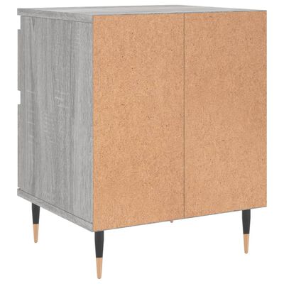 vidaXL Mesita de noche 2 uds madera ingeniería gris Sonoma 40x35x50 cm